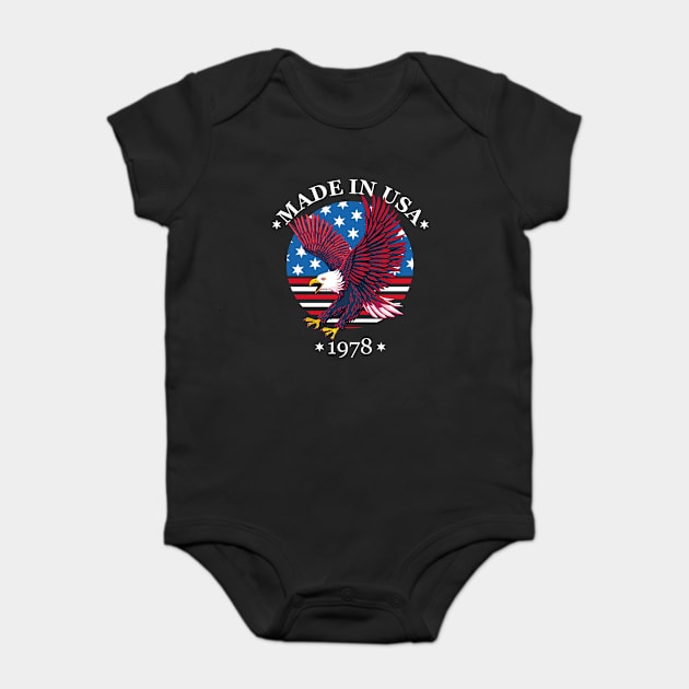 Made in USA 1978 - Patriotic Eagle Baby Bodysuit by TMBTM